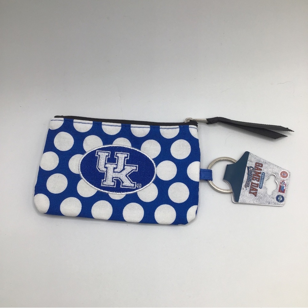 UNIVERSITY OF KENTUCKY “UK” Embroidered Money/ID Holder On Key Ring NWT